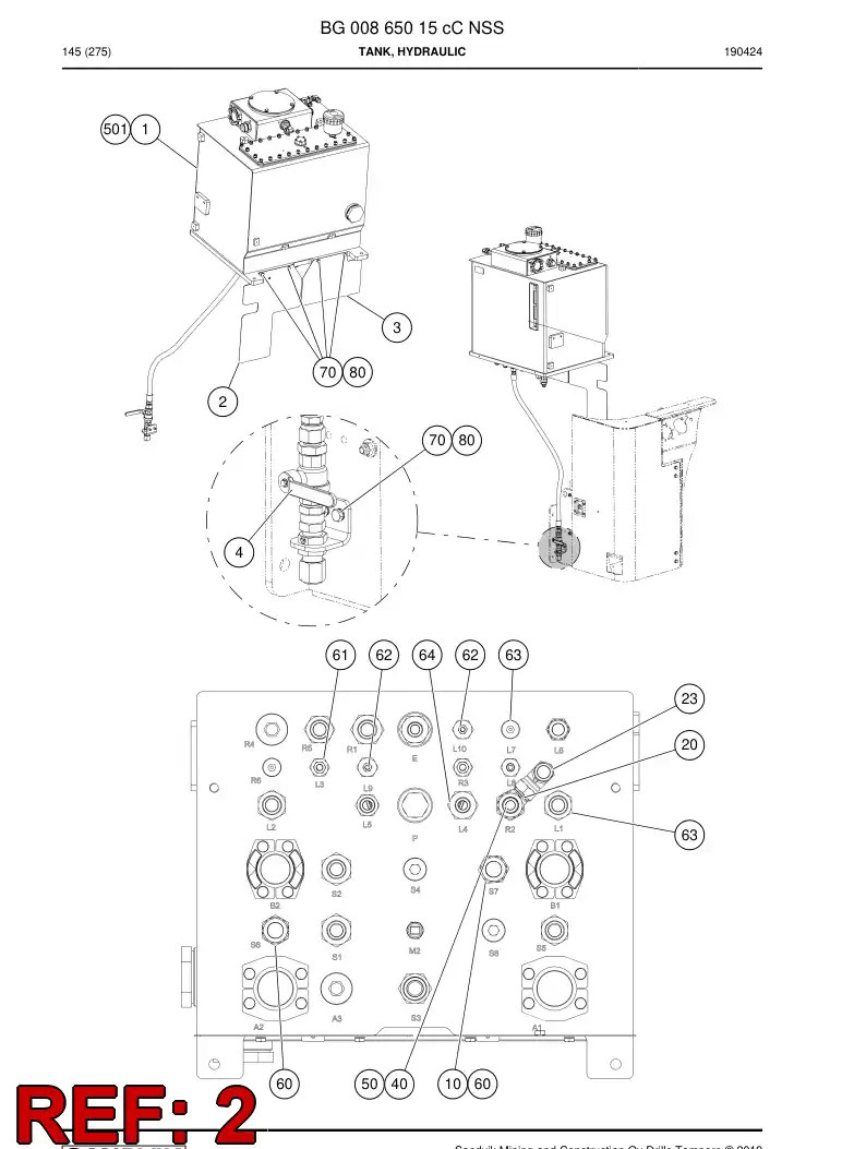 BG00469297a BG 004 692 97a Firewall - Sandvik Technical Drawing