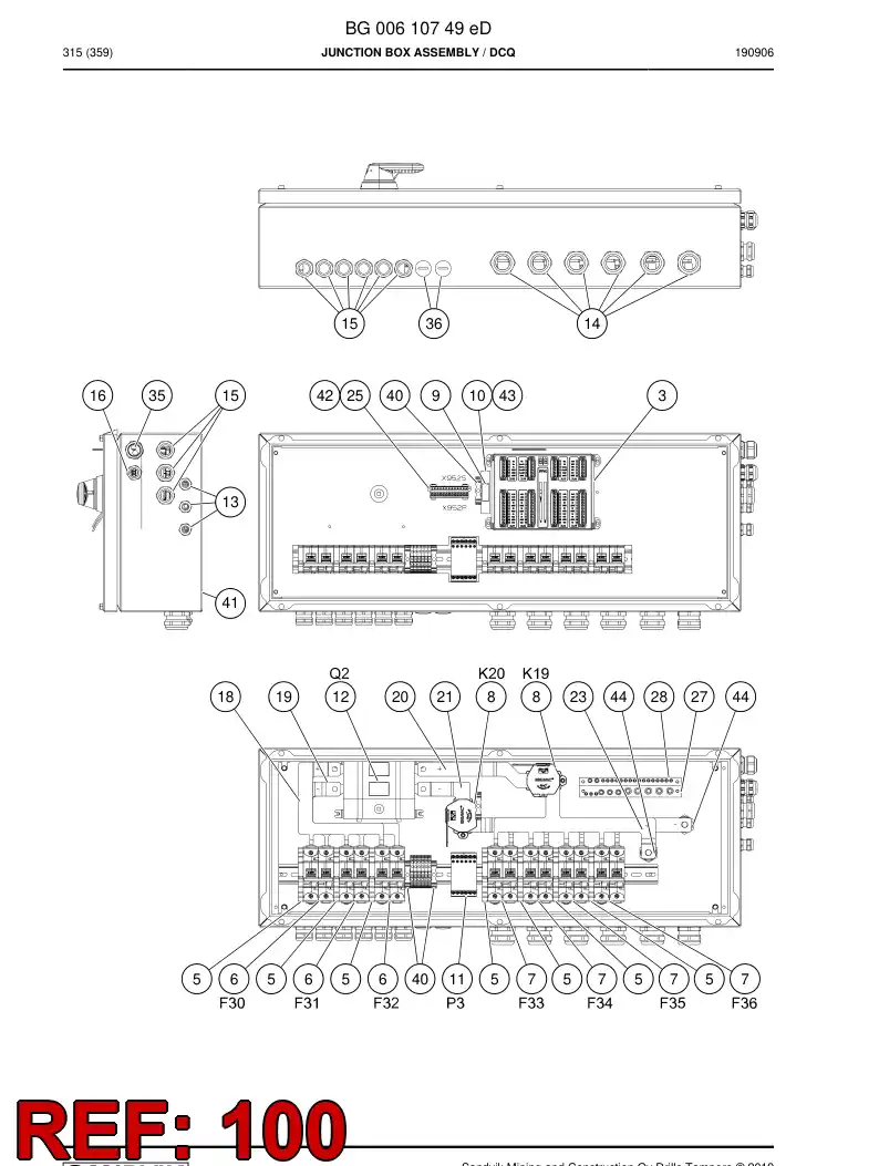 BG00469873h BG 004 698 73h Enclosure - Sandvik Technical Drawing