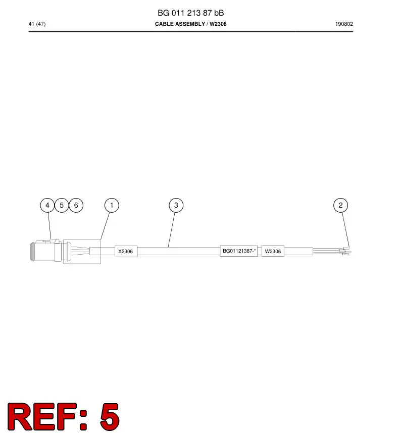 BG00472954a BG 004 729 54a Connector, Multipole, Female - Sandvik Technical Drawing