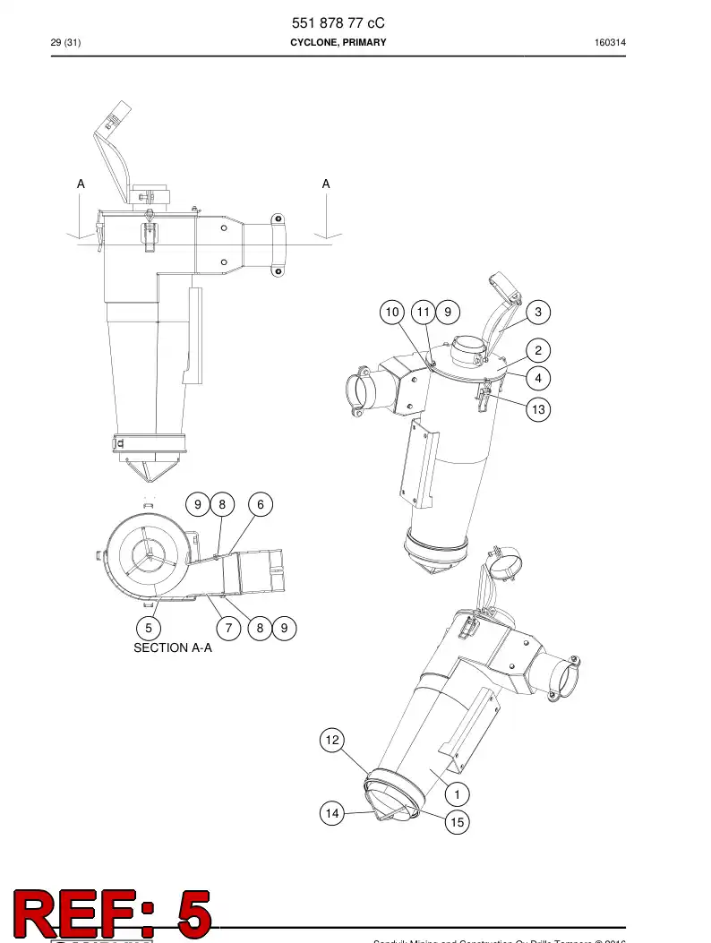 BG00473342a BG 004 733 42a Plate, Wear - Sandvik Technical Drawing