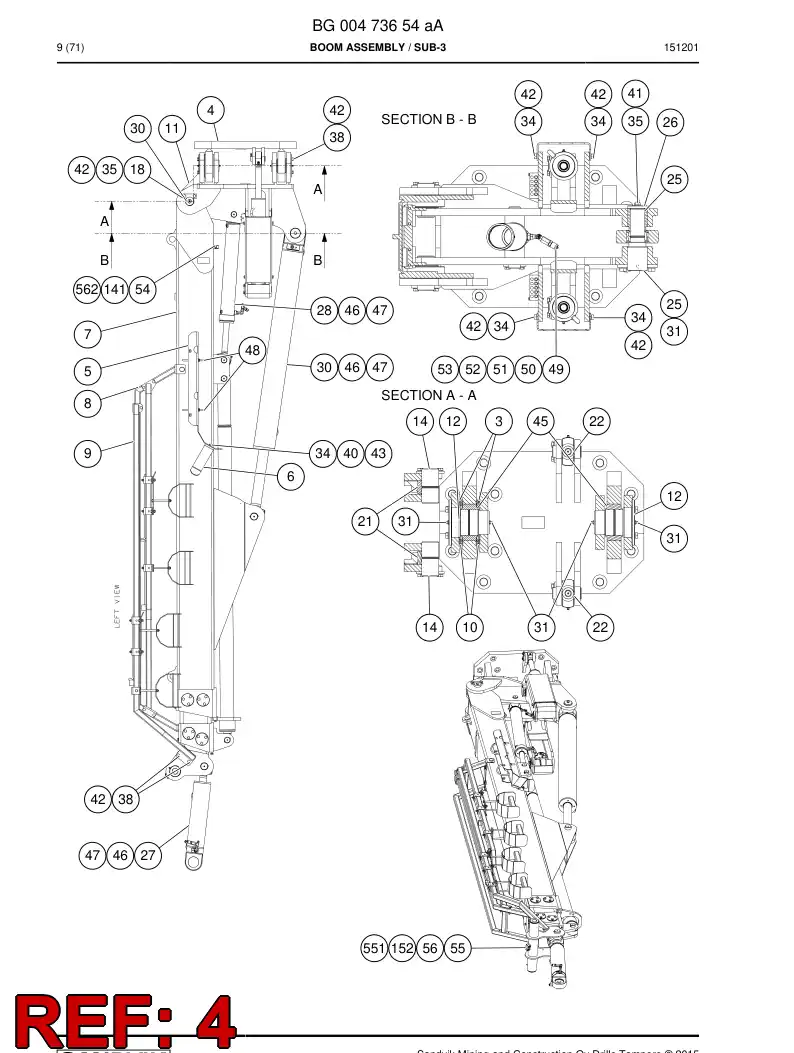 BG00473432a BG 004 734 32a Pedestal - Sandvik Technical Drawing