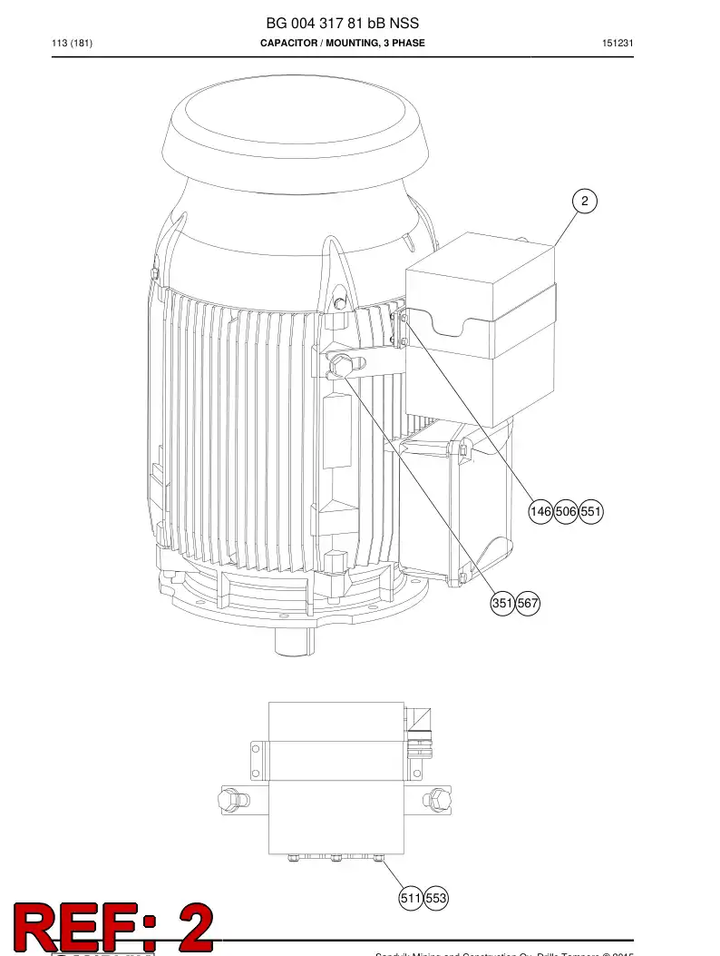 BG00474872d BG 004 748 72d CAPACITOR - Sandvik Technical Drawing