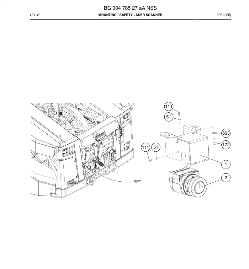 BG00478527a BG 004 785 27a Mounting - Sandvik Technical Drawing