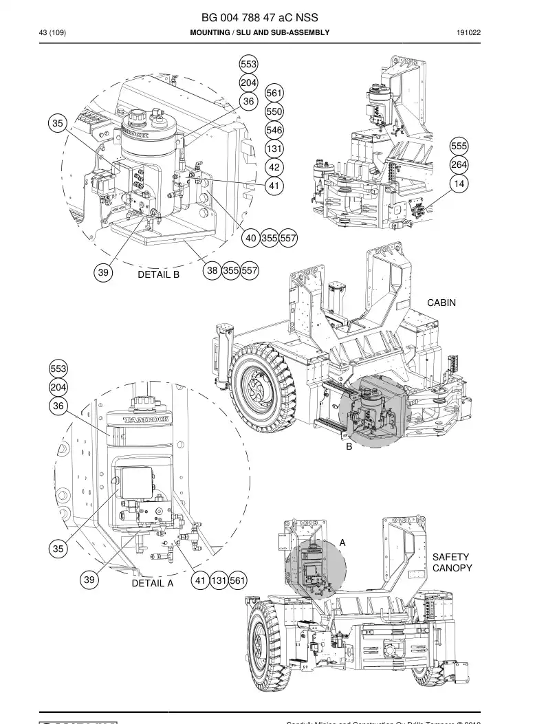 BG00478847a BG 004 788 47a MONTAGEM - Sandvik Technical Drawing