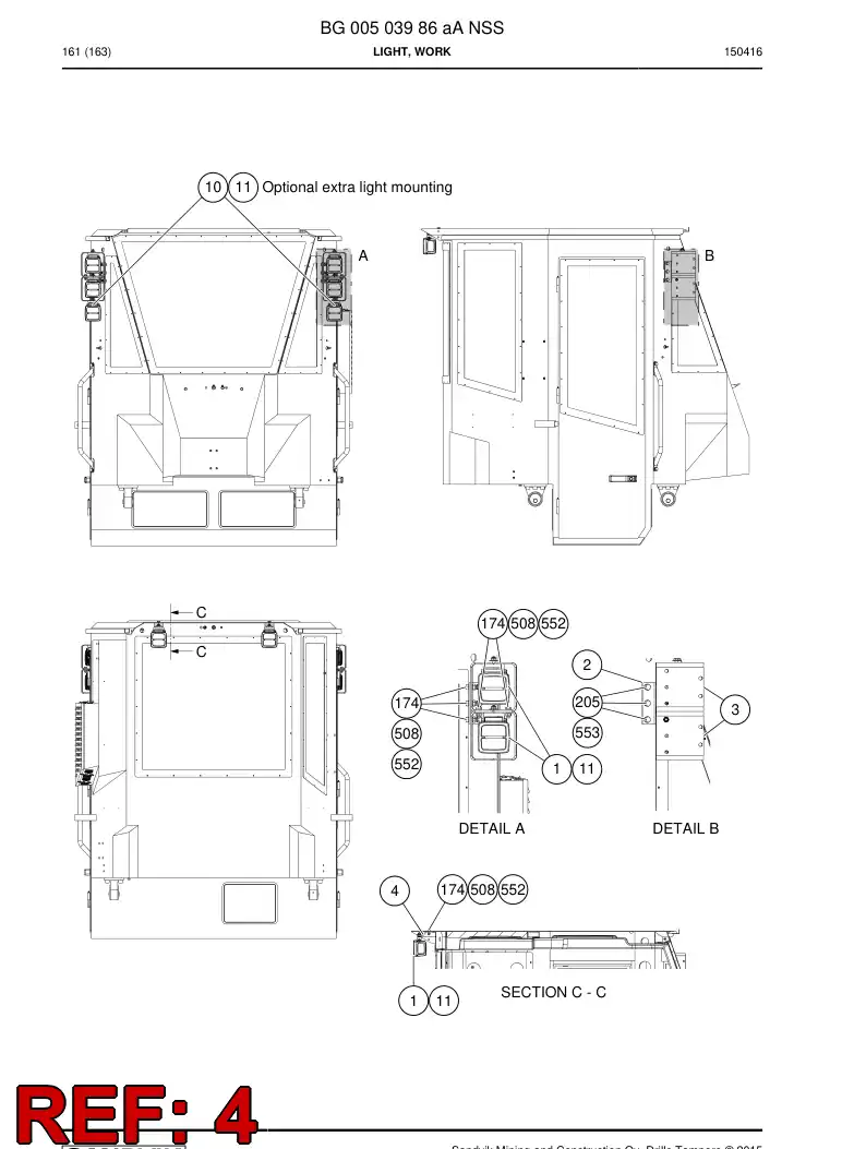 BG00480166a BG 004 801 66a Plate - Sandvik Technical Drawing