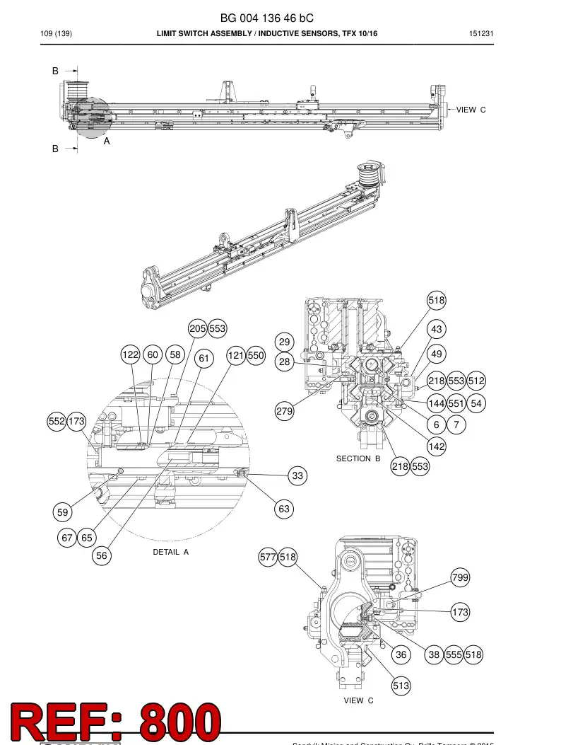 BG00481020c BG 004 810 20c Electric Components Assembly - Sandvik Technical Drawing