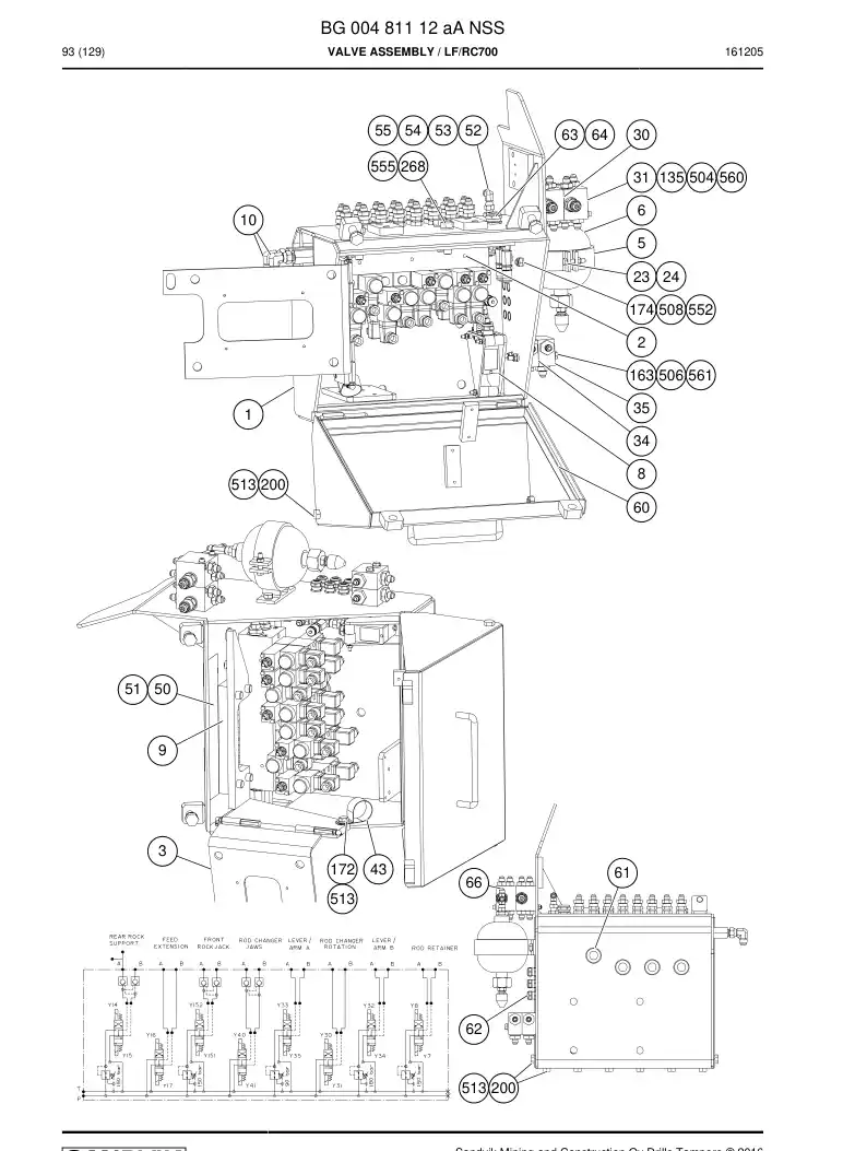 BG00481112a BG 004 811 12a Valve Assembly - Sandvik Technical Drawing