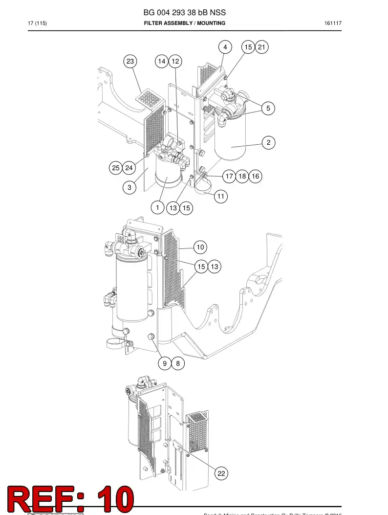 BG00481671b BG 004 816 71b Plate - Sandvik Technical Drawing