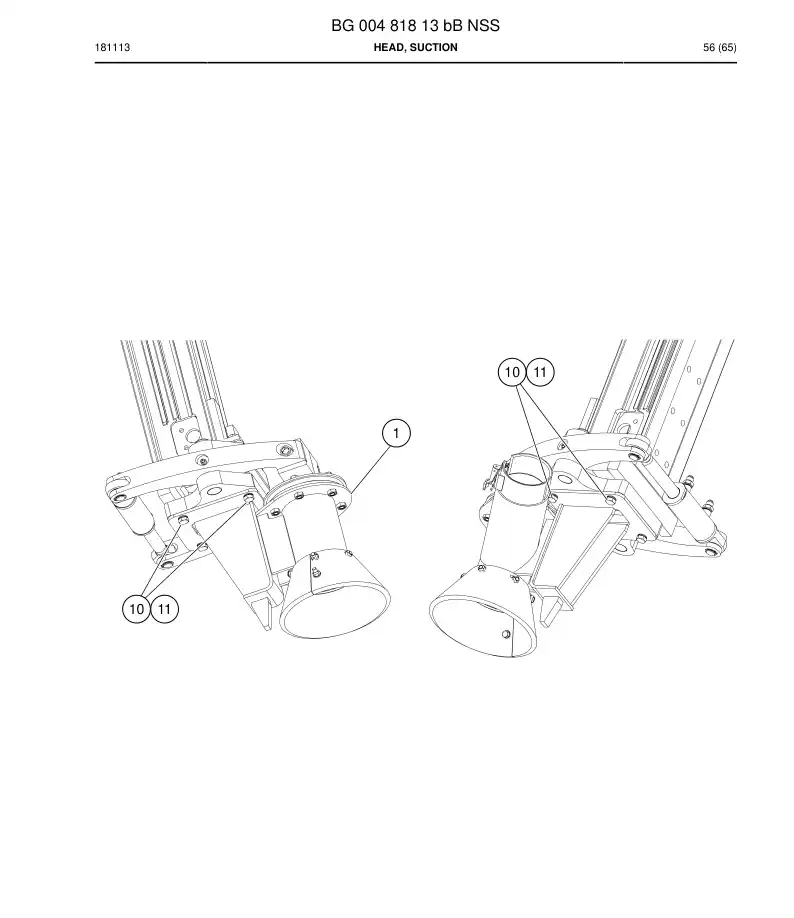 BG00481813b BG 004 818 13b Head, Suction - Sandvik Technical Drawing