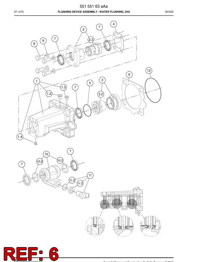 BG00482217a BG 004 822 17a Plate, Gasket - Sandvik Technical Drawing