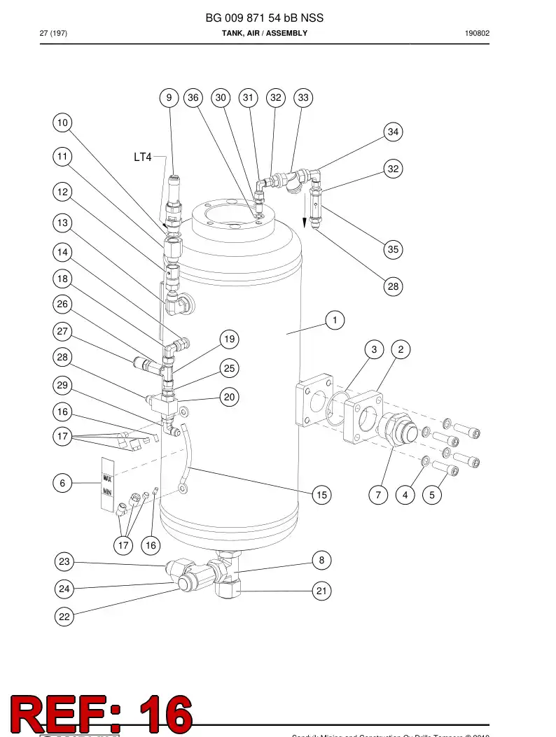 BG00482393a BG 004 823 93a Pipe, Supporting - Sandvik Technical Drawing