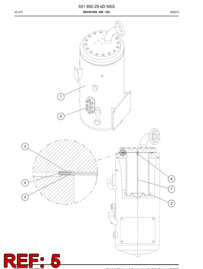 BG00482737b BG 004 827 37b Seal - Sandvik Technical Drawing