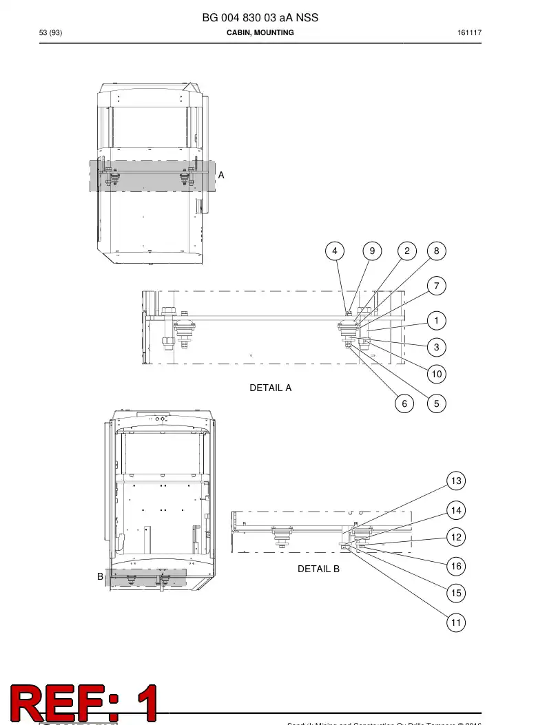 BG00483095a BG 004 830 95a Bolt, Safety - Sandvik Technical Drawing