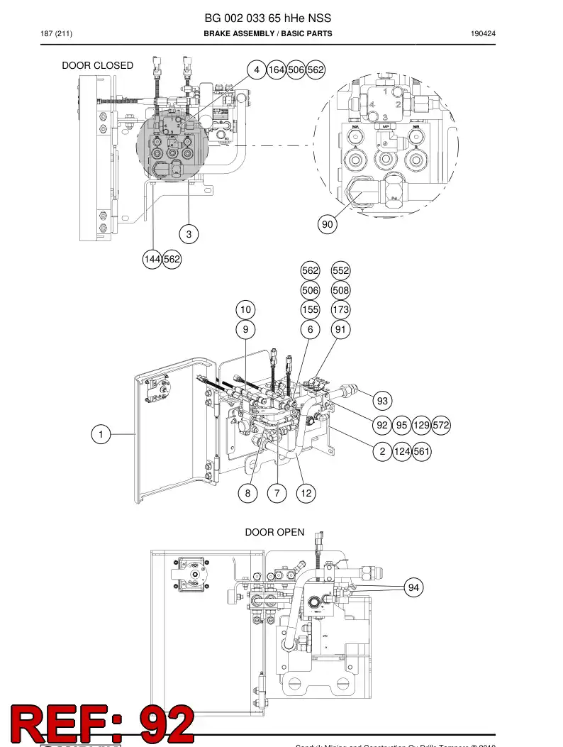 BG00484849a BG 004 848 49a Clamp, Block - Sandvik Technical Drawing