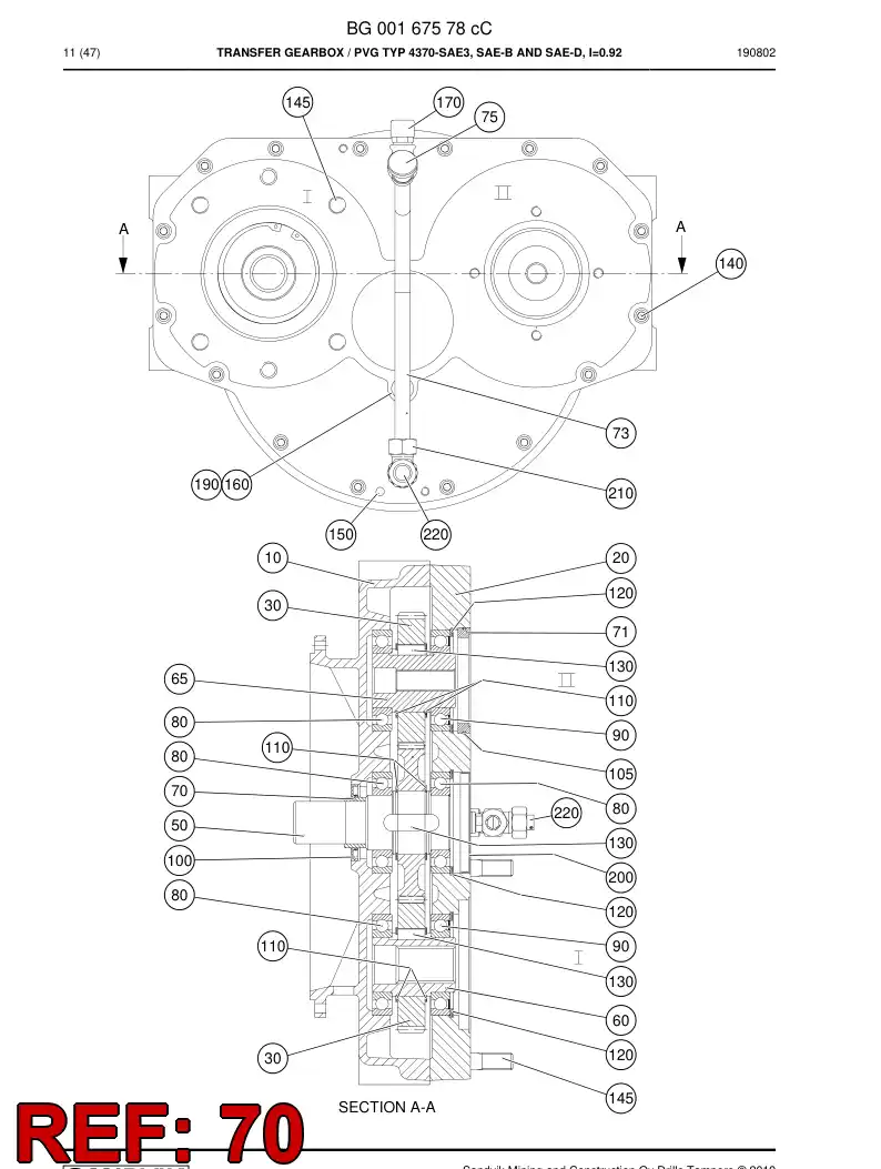 BG00485154a BG 004 851 54a Sleeve - Sandvik Technical Drawing