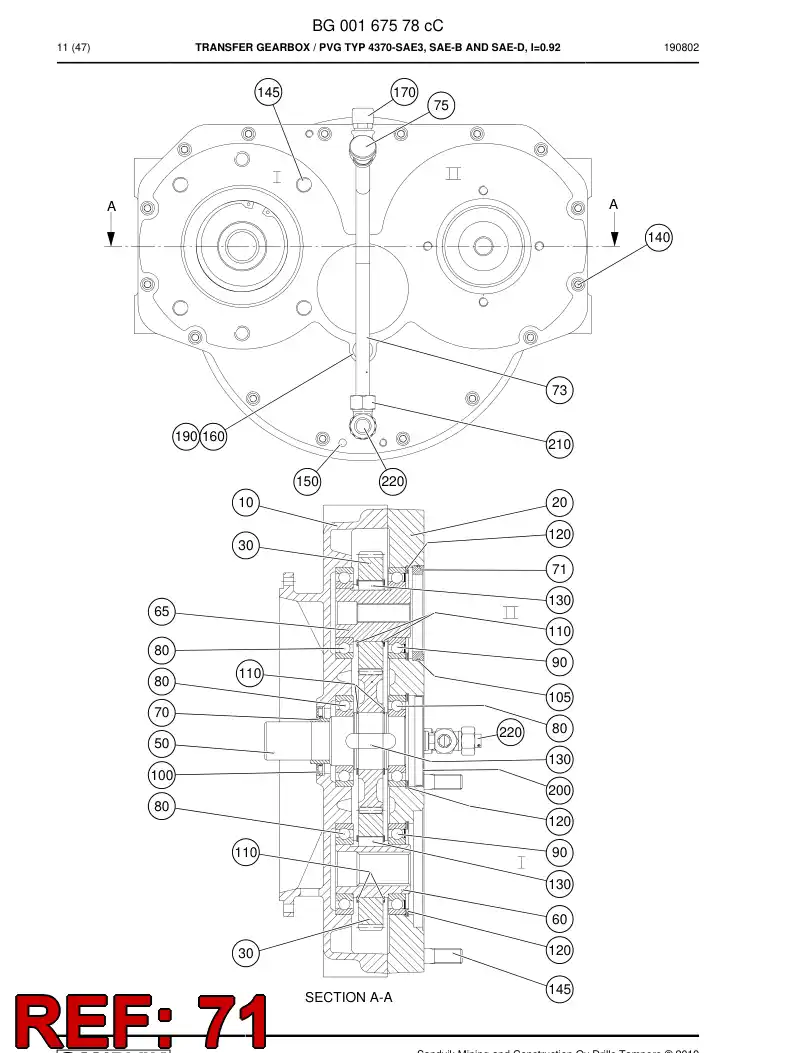 BG00485159a BG 004 851 59a Ring - Sandvik Technical Drawing