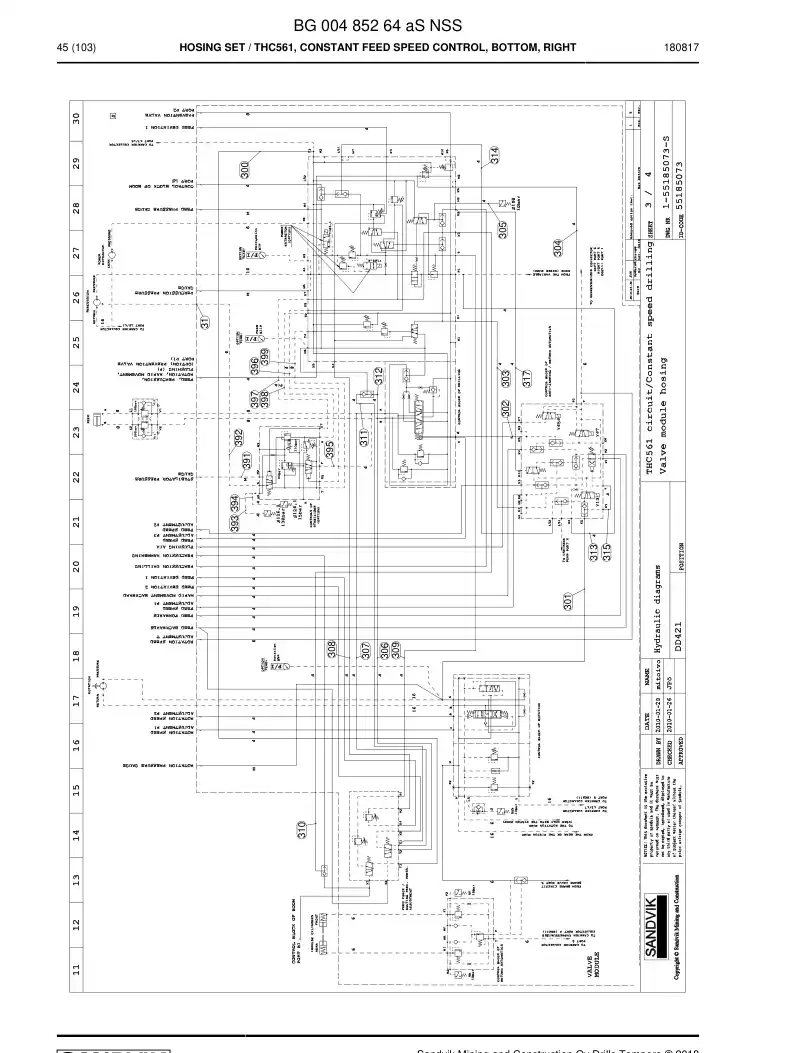 BG00485264a BG 004 852 64a Hosing Set - Sandvik Technical Drawing