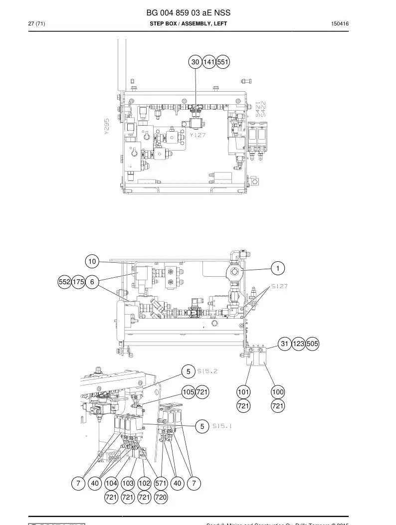 BG00485903a BG 004 859 03a Step Box - Sandvik Technical Drawing