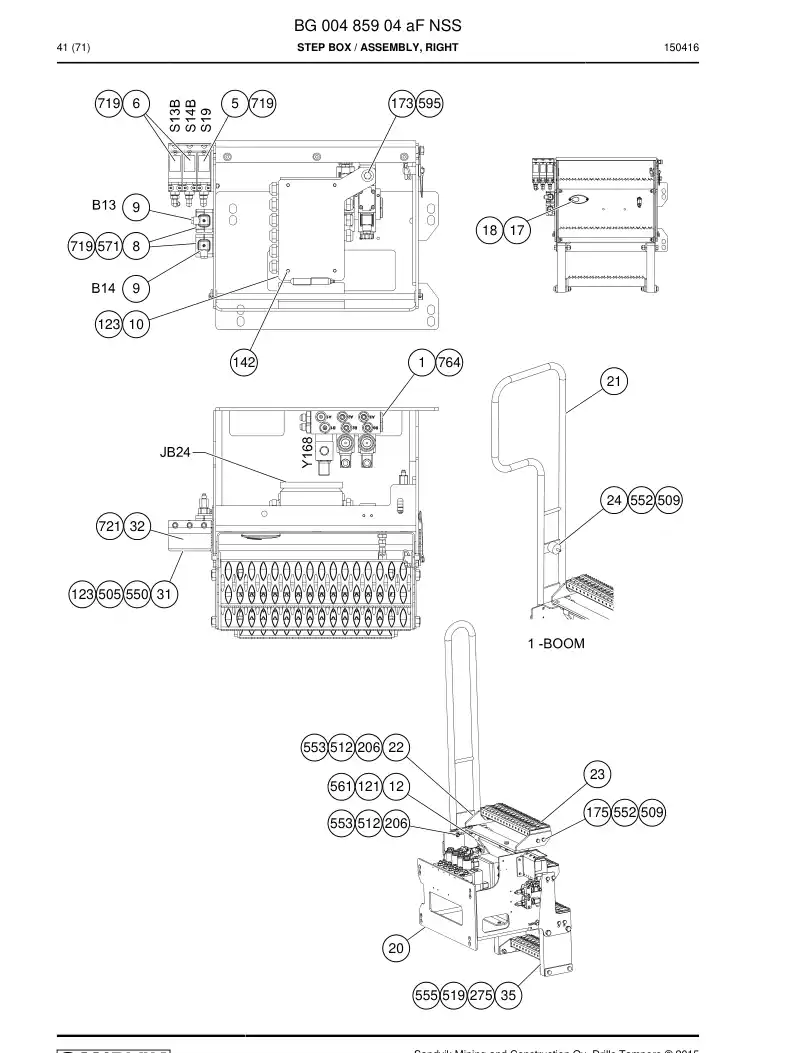 BG00485904a BG 004 859 04a Step Box - Sandvik Technical Drawing