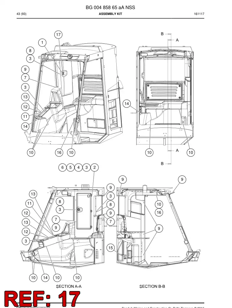 BG00486371a BG 004 863 71a Decal - Sandvik Technical Drawing
