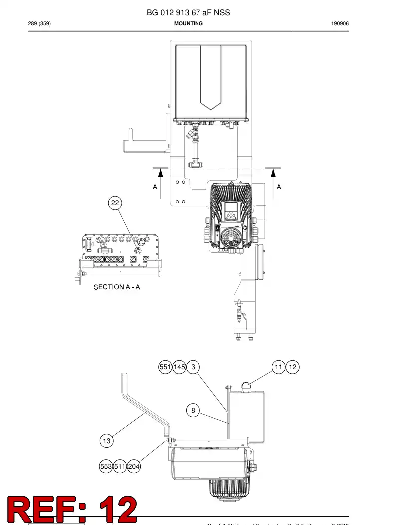 BG00486405a BG 004 864 05a Gland, Cable, Metallic - Sandvik Technical Drawing