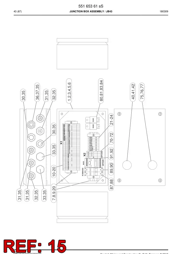 BG00488168a BG 004 881 68a PUENTE, CONMUTACIN - Sandvik Technical Drawing