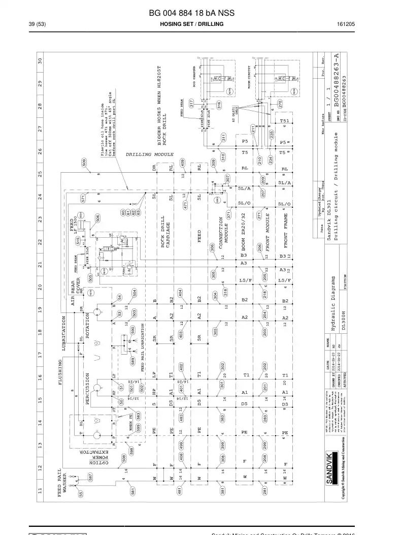 BG00488418b BG 004 884 18b Hosing Set - Sandvik Technical Drawing