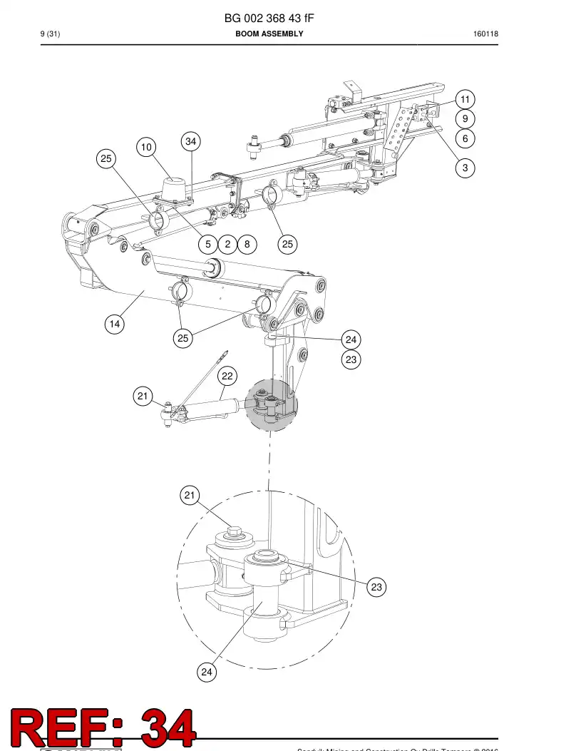 BG00488602a BG 004 886 02a Block, Elevation - Sandvik Technical Drawing