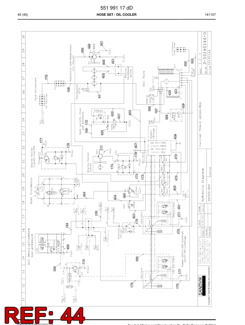 BG00489508a BG 004 895 08a Hose Assembly, Hydraulic - Sandvik Technical Drawing