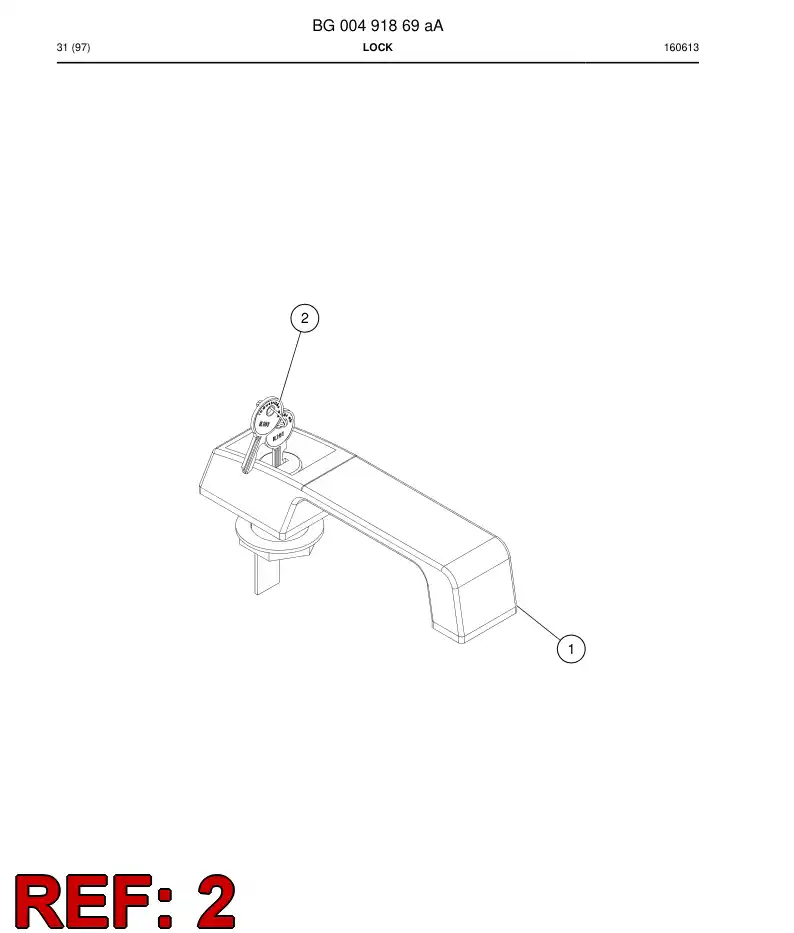 BG00491870a BG 004 918 70a Key - Sandvik Technical Drawing
