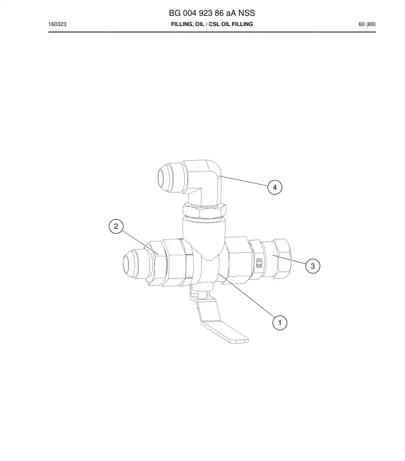 BG00492386a BG 004 923 86a Filling, Oil - Sandvik Technical Drawing