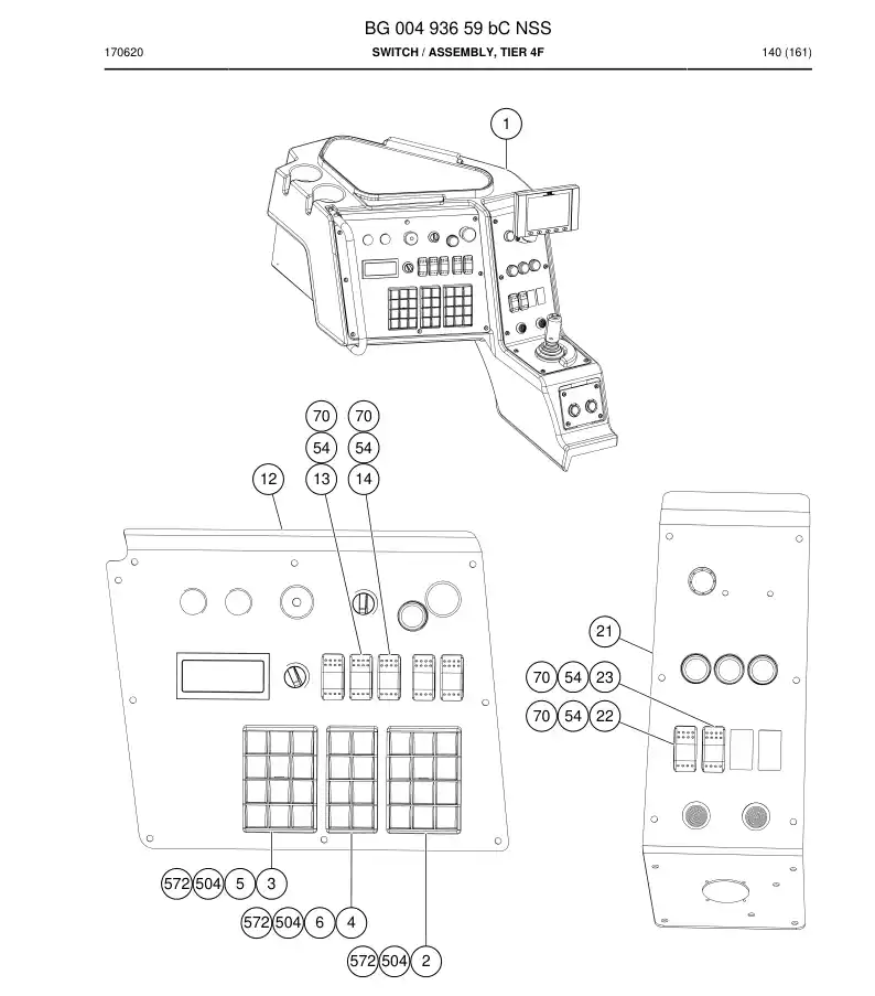 BG00493659b BG 004 936 59b Switch - Sandvik Technical Drawing