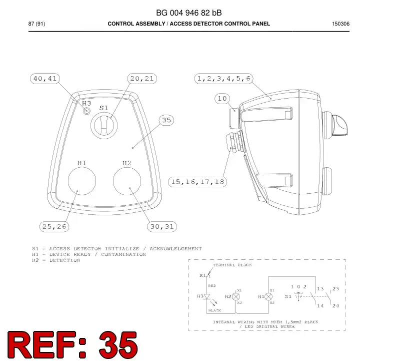 BG00494869a BG 004 948 69a Decal - Sandvik Technical Drawing
