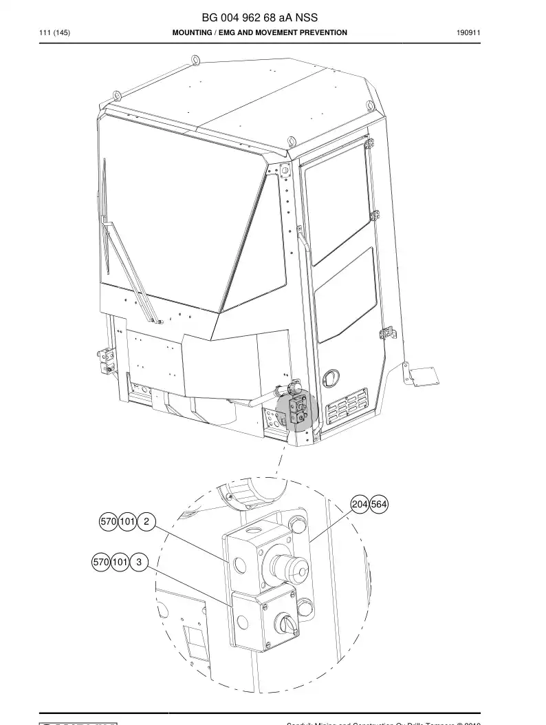 BG00496268a BG 004 962 68a Mounting - Sandvik Technical Drawing