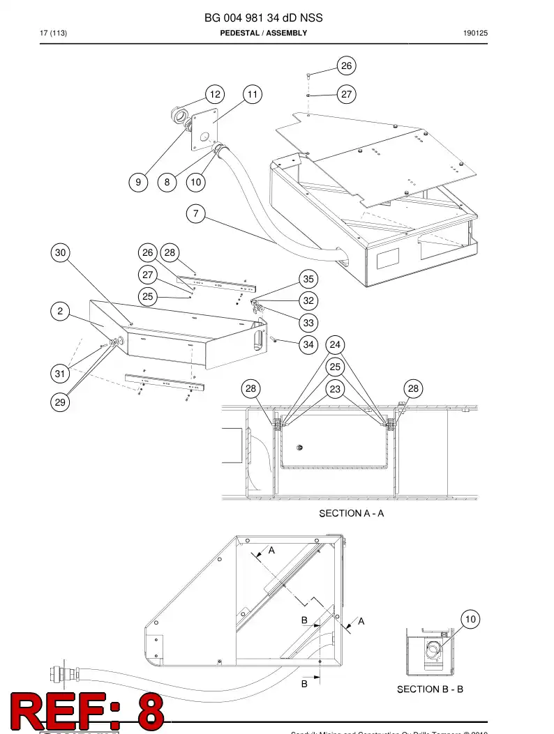 BG00496479b BG 004 964 79b Adapter - Sandvik Technical Drawing