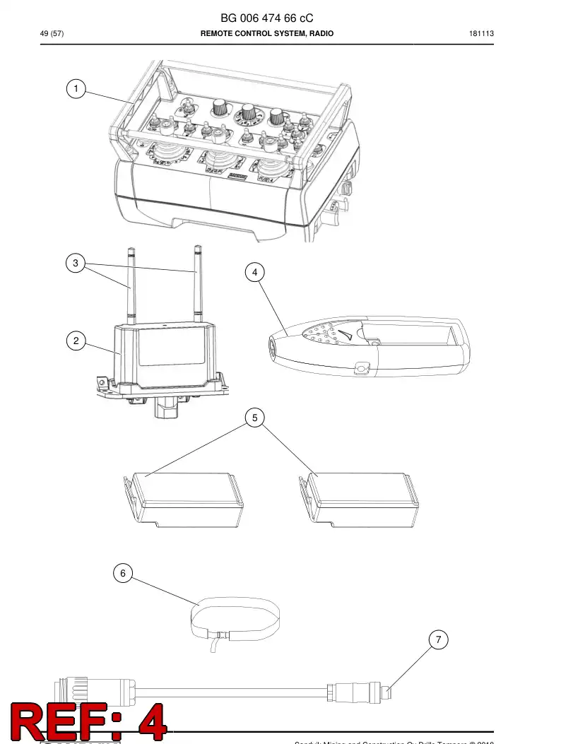 BG00497763a BG 004 977 63a Charger, Battery - Sandvik Technical Drawing