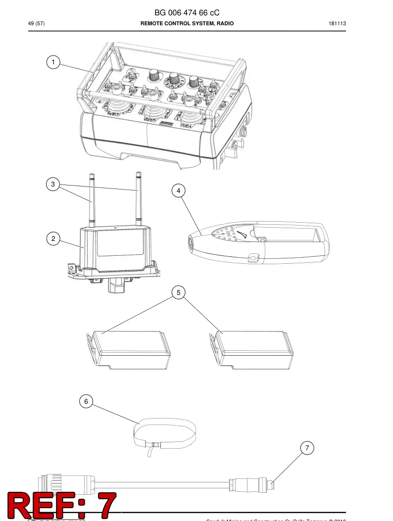 BG00497860a BG 004 978 60a Cable - Sandvik Technical Drawing