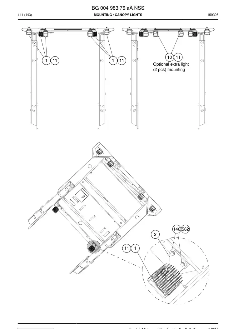 BG00498376a BG 004 983 76a Mounting - Sandvik Technical Drawing
