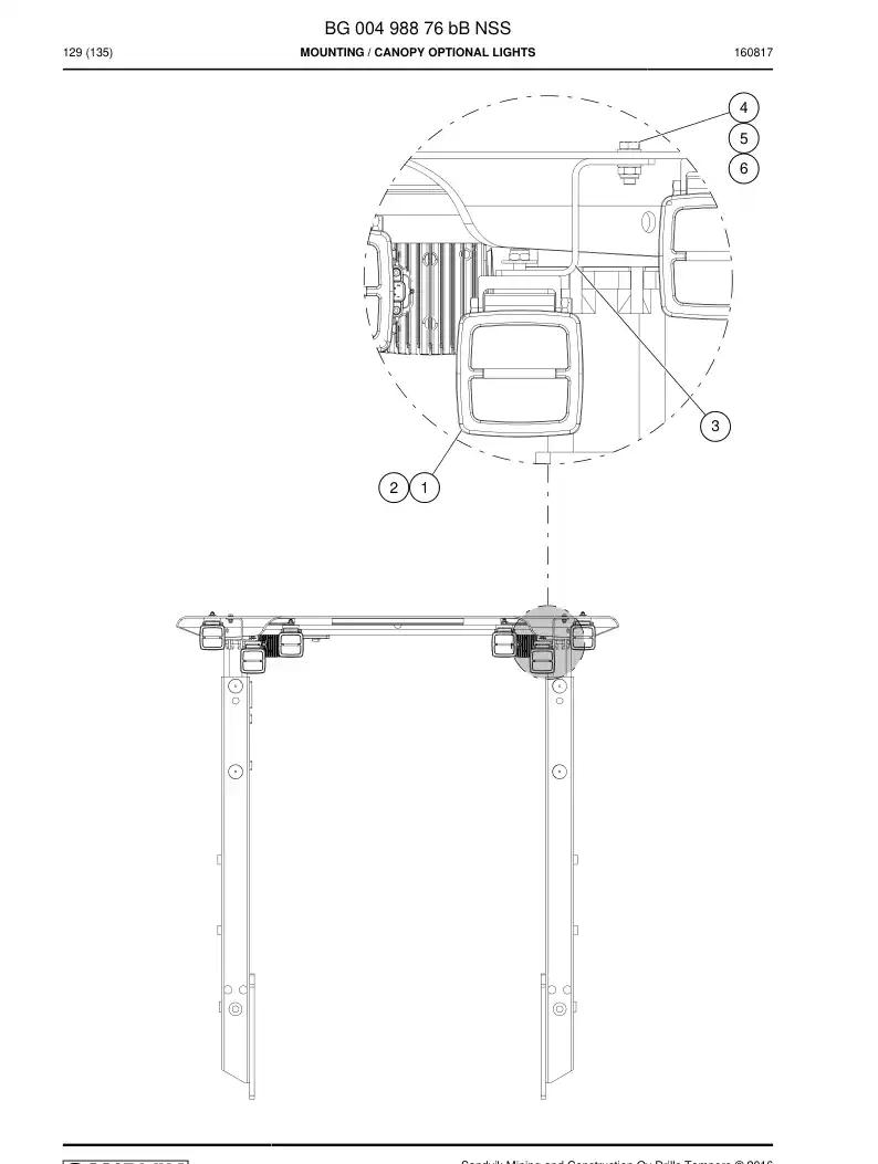 BG00498876b BG 004 988 76b Mounting - Sandvik Technical Drawing