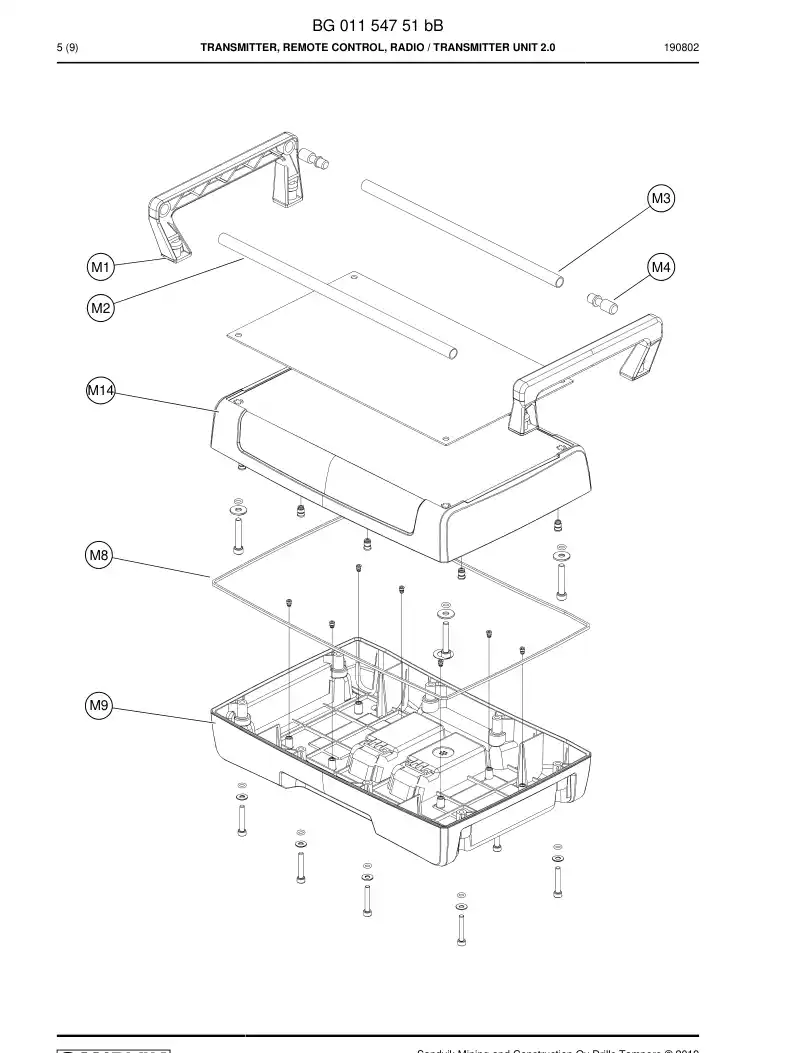 BG00498923a BG 004 989 23a Box, Control - Sandvik Technical Drawing