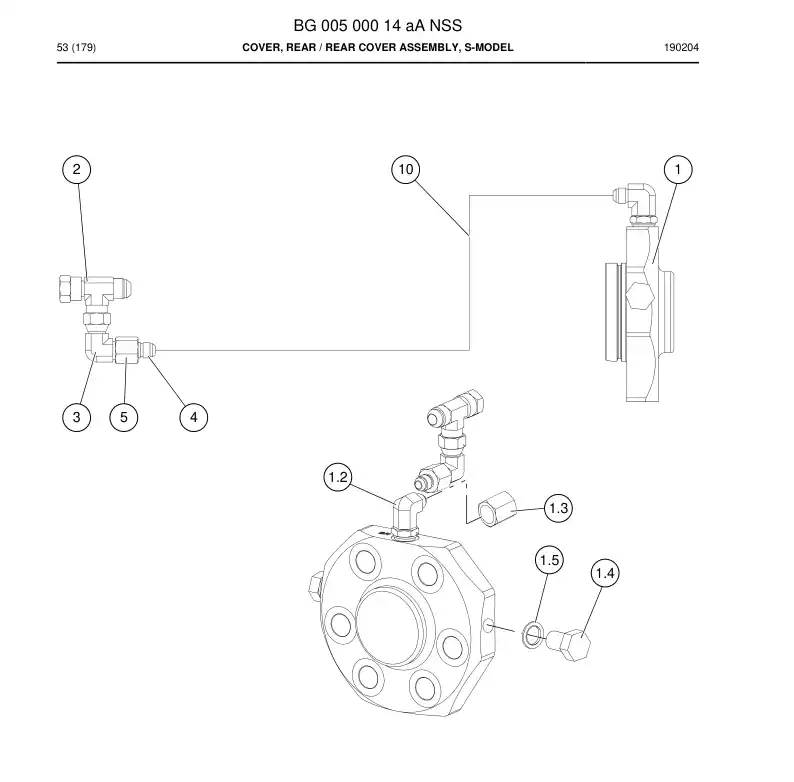 BG00500014a BG 005 000 14a COVER, REAR - Sandvik Technical Drawing