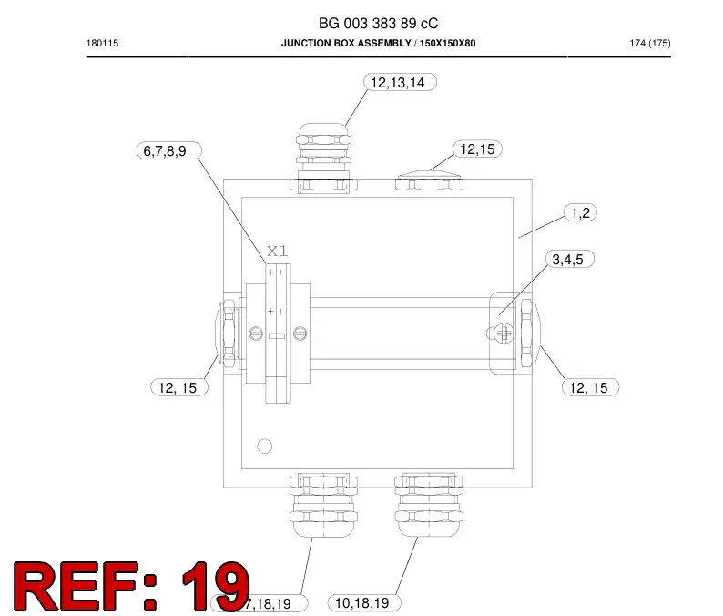 BG00500526a BG 005 005 26a Lock nut - Sandvik Technical Drawing