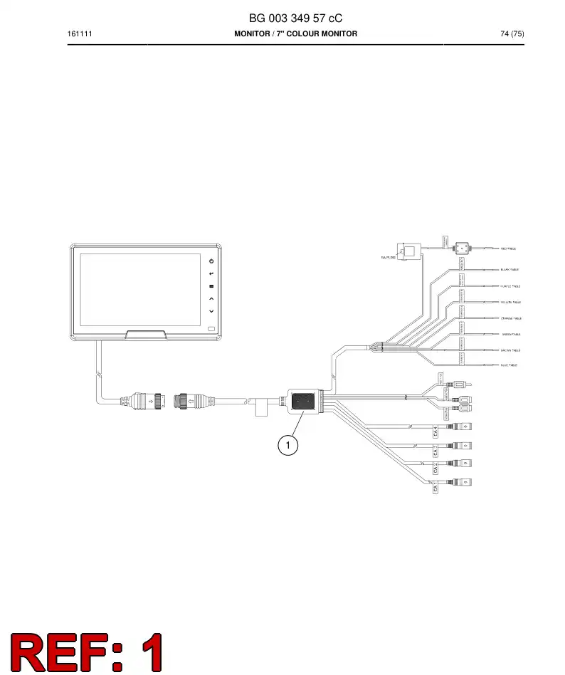 BG00501060a BG 005 010 60a Cable Assembly - Sandvik Technical Drawing