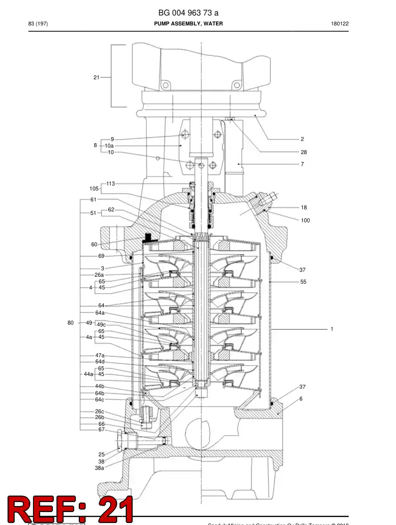BG00503430b BG 005 034 30b Motor, Three Phase - Sandvik Technical Drawing