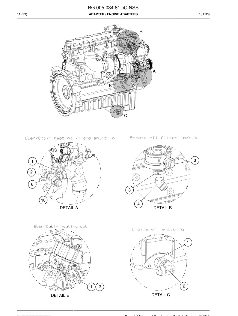 BG00503481c BG 005 034 81c Adapter - Sandvik Technical Drawing