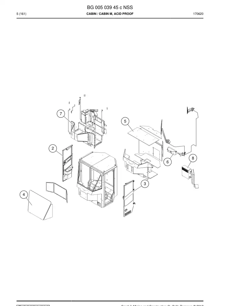 BG00503945c BG 005 039 45c Cabin - Sandvik Technical Drawing