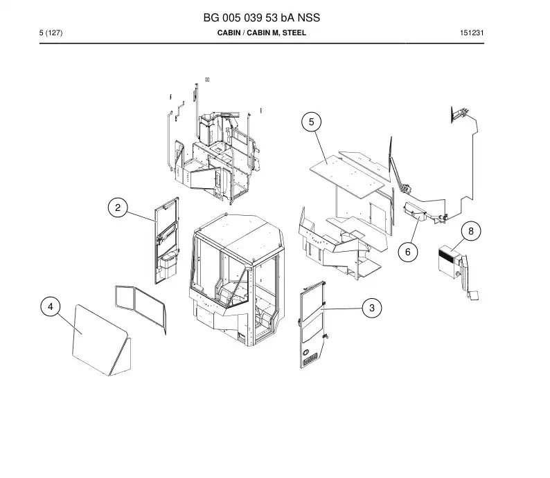 BG00503953b BG 005 039 53b Cabin - Sandvik Technical Drawing
