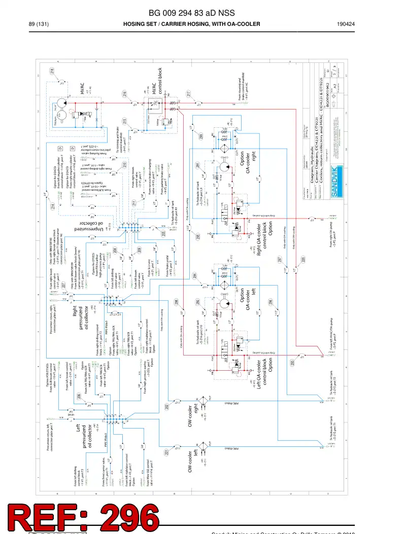 BG00504242a BG 005 042 42a Hose Assembly, Hydraulic - Sandvik Technical Drawing
