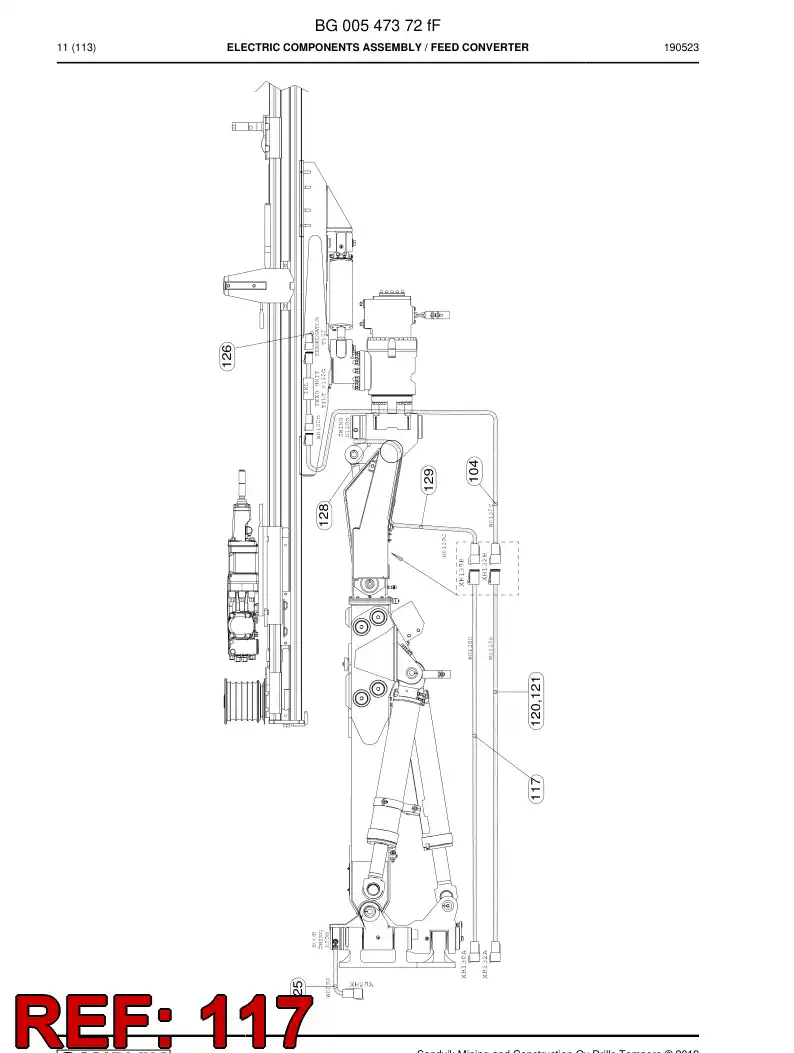 BG00505439e BG 005 054 39e Cable, Prewired Plug - Sandvik Technical Drawing