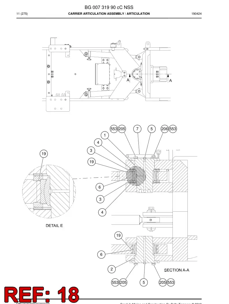 BG00506134a BG 005 061 34a Pin, Taper - Sandvik Technical Drawing